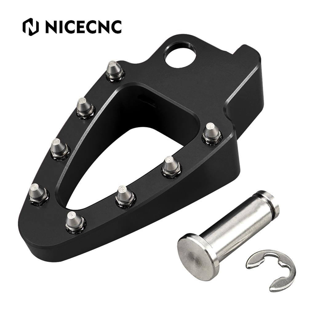 NICECNC Enlarged Rear Brake Pedal Step Tip Plate For Honda XR650L 1993-2024 2023 2022 2021 2020 2019 2018 2017 Billet Aluminum
