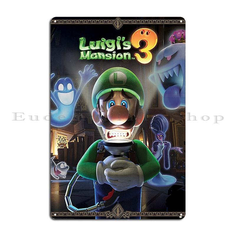Luigi’S Mansion: Neville Portrait Metal Signs Wall Mural Kitchen Design Wall Decor Tin Sign Posters