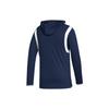 Adidas Solid Color Logo Stripe Print Hoodie Pullover Long Sleeve Sweatshirt Unisex Tops Navy HF6648