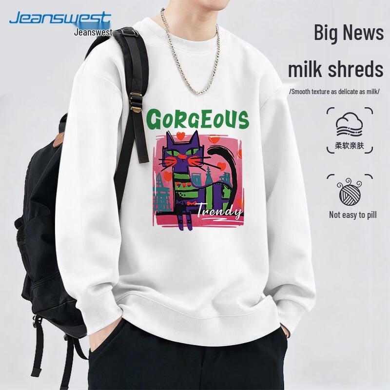 Jeanswest Men s Round Neck Graphic Sweatshirt 4XL