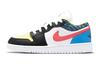 Air Jordan 1 Low Top Children's Basketball Shoes Black Yellow Blue Unisex DH5927-006