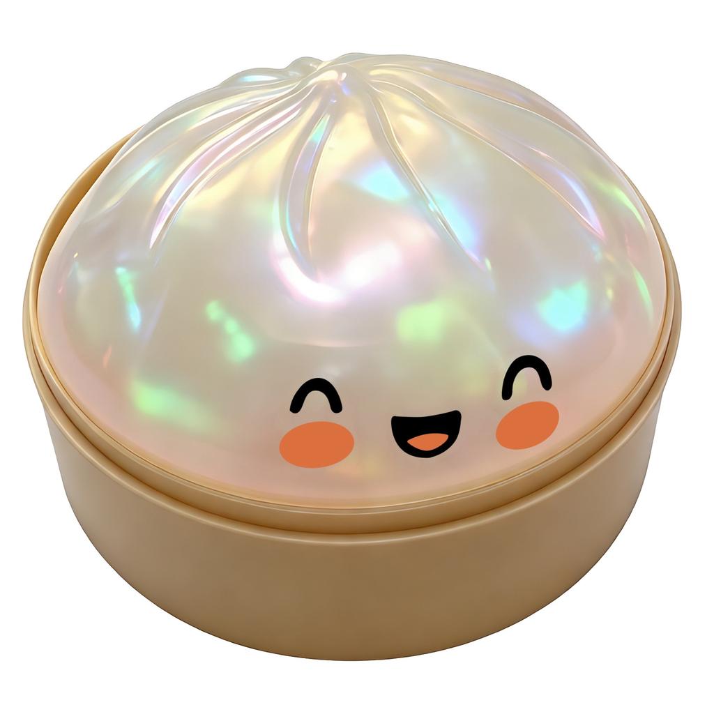 Fun Colorful Dumpling Squishies with Steamer Stress Relief Ornament Slow Rebound Squeeze Toy Fidget Stress Ball for ADHD Autism