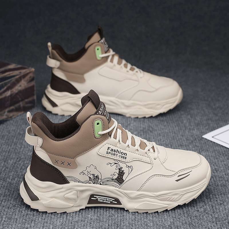 Shoes Men's Summer 2025 New Men's Shoes Student High Top Casual Board Shoes Men's Versatile Trend Sports Little White Shoes