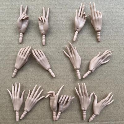 MENGF Long Nail Hands DIY Doll Accessories Pink Beige Pink Red Blue 7 Gestures Personality Nail Decorations for Dolls