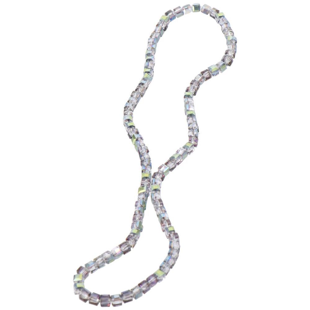 

98 шт. стеклянные хрустальные кубические бусины квадратные кварцевые свободные бусины прозрачные квадратные стеклянные бусины браслет