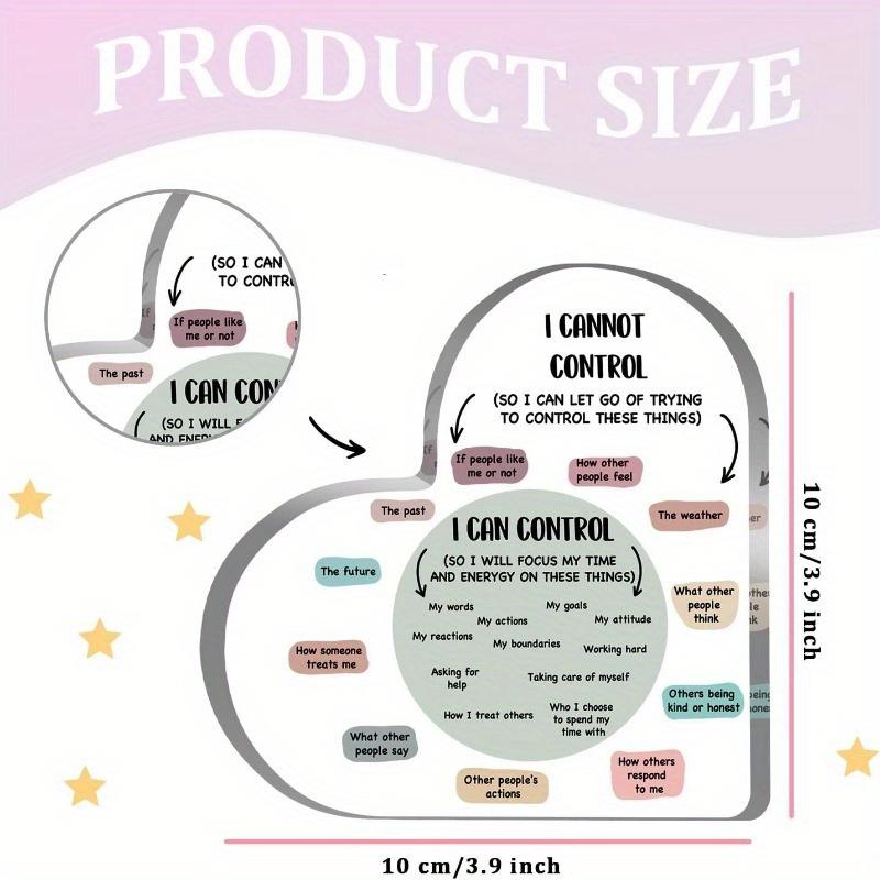 "Things I Can Control" Heart - Mental Health Decor for Therapy & Counseling Spaces