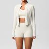 Women's 3-Piece Cloud-Feel Yoga Set: Tight Shorts, Shockproof Vest & Running Jacket