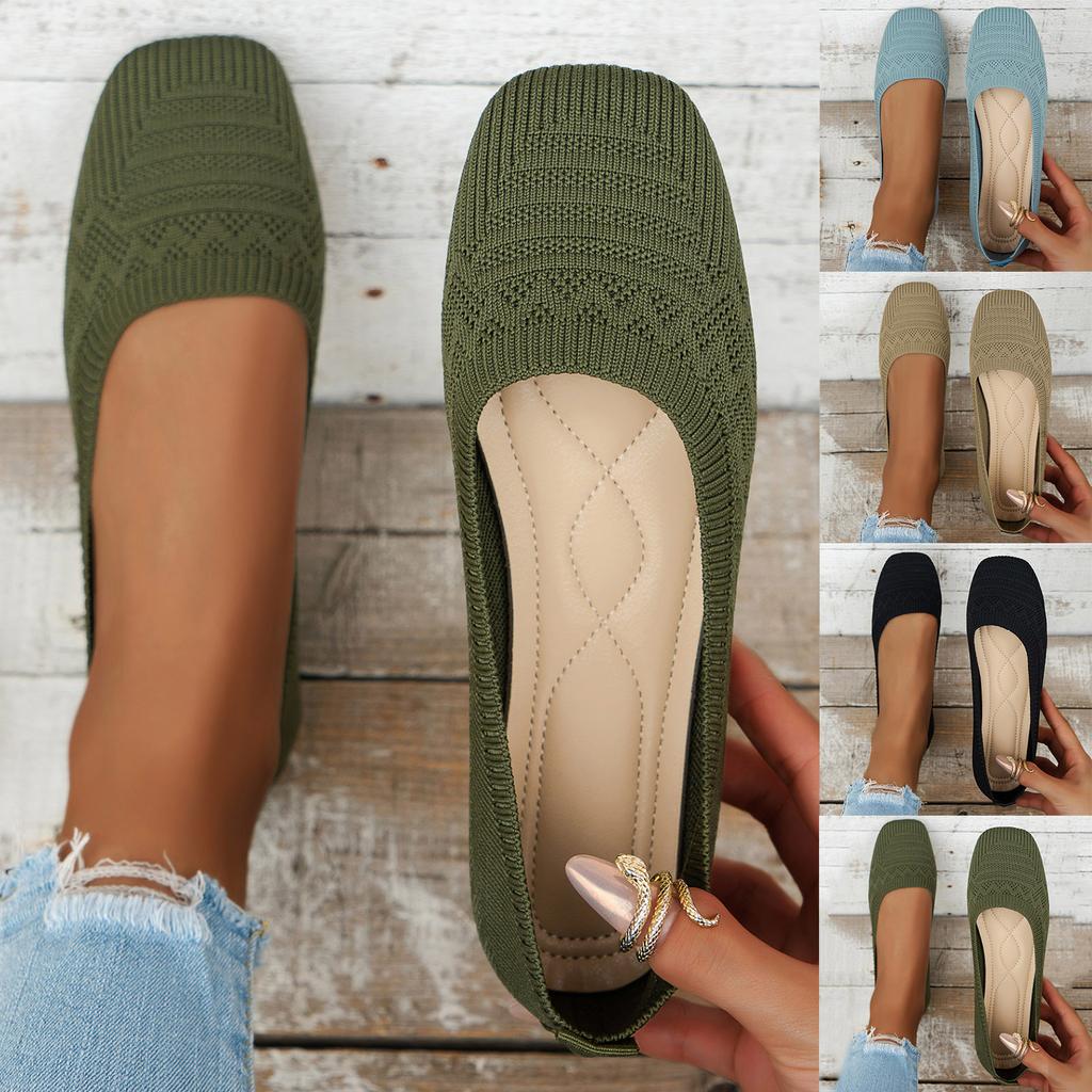 Women Flat Shoes Slip Comfortable Walking Ballerina Shoes Cute Ballet Ladies Portable Low Womens Tennis Shoes for Flat Feet
