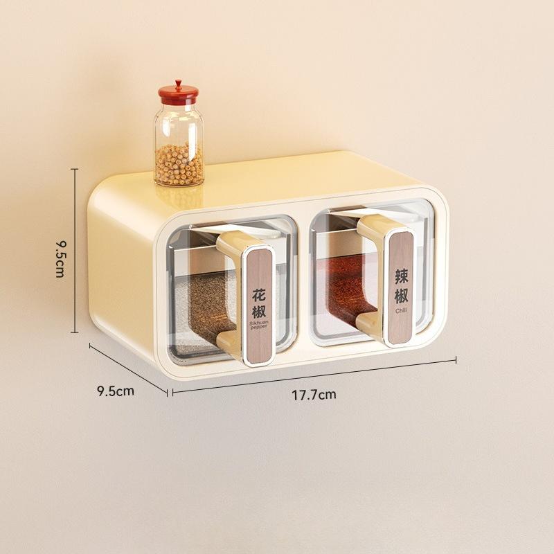 Seasoning Jar Combination Wall-mounted Household Kitchen Seasoning Storage Box, Seasoning Bottle, Salt Jar, Seasoning Box