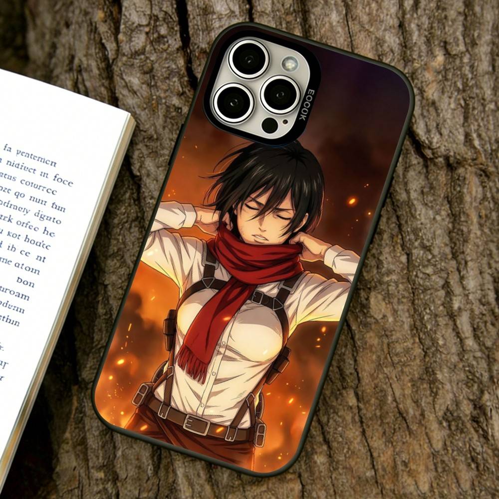 Mikasa Ackerman Phone Case For iPhone 17,16,15,14,13,12,11 Plus,Pro Max,XS,Colorful Silver Phone Case Funda Cover