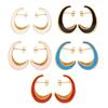 European Chic 18K Gold Plated Crescent Drop Earrings