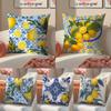 Classical Luxury Lemon Pattern Cushion Cover Pillowcase Short Plush Invisible Zipper Room Sofa Cushion Cover