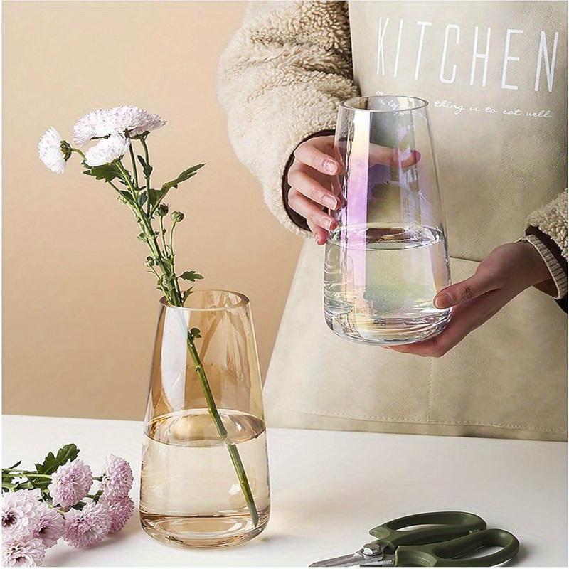 Transparent Aurora Illusion Glass Vase Flower Arrangement Vase Tabletop Vase Home Decoration Vase Perfect Gift for Wedding