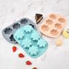 6-hole Silicone Cake Mold, Heart-shaped Silicone Mold, DIY Cake And Chocolate Baking Tool, Ice Cube Mold.
