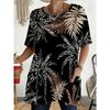 Women's Summer Short Sleeved T-shirt, 3D Printed Pocket T-shirt, Casual Plus Size T-shirt