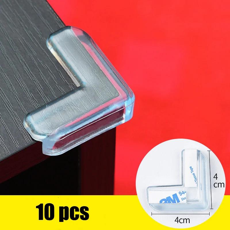 10pcs Clear PVC Corner Protectors for Baby Security Protection Soft Furniture Corner Guard & Edges Covers Against Sharp Corners
