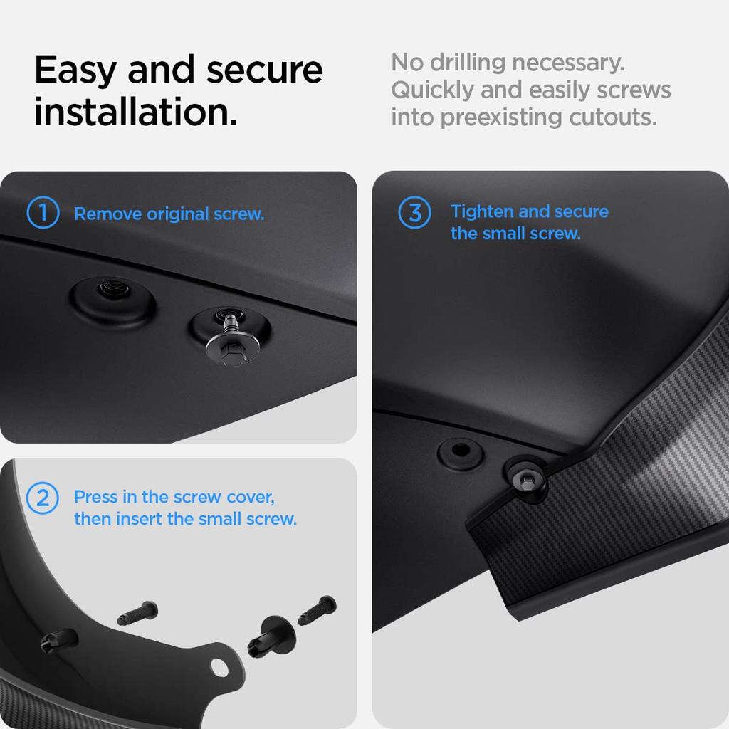 Spigen WeatherBloc Carbon Edition All-in-One Mud Flaps for Tesla Model Y (2023)