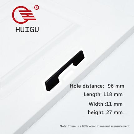 Solid Black Cabinet Door Handle Modern Minimalist Cabinet Drawer Cabinet Handle Wardrobe Closet Handle With Round Holes