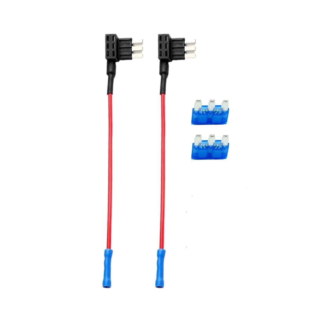 15A Car Add-a-Circuit Fuse Tap Adapter with 5 Pcs 15 Amp Micro 3 Blade Fuses Kit
