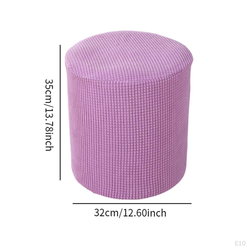 Cover Pouf Stretch Elastic Stool Footstool Slipcover for Living Room Hotel Dorm