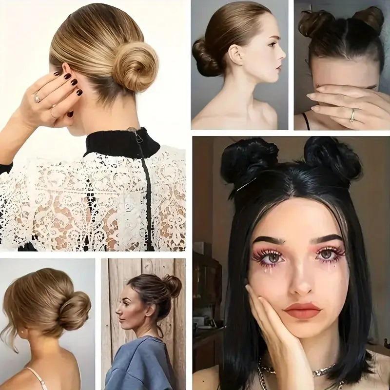 Synthetic Messy Dount Hair Buns Updo Chignon With Elastic Hair Exension for Women Daily Lazy Hair Accessories