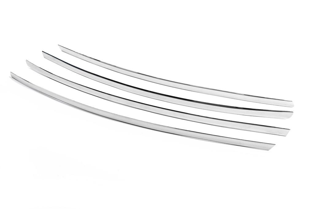 Kühlergrillabdeckungen 2010-2016 (schmale Streifen, 4 Stück, Edelstahl) OmsaLine – Italienischer Edelstahl für Volkswagen Amarok