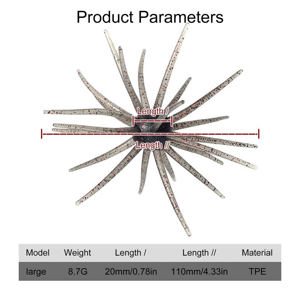 

Simulation Fishing Lures Soft Bait Floating Sea Urchin Lures Soft Silicone Lure Artificial Lure for Trout Bass Crappie