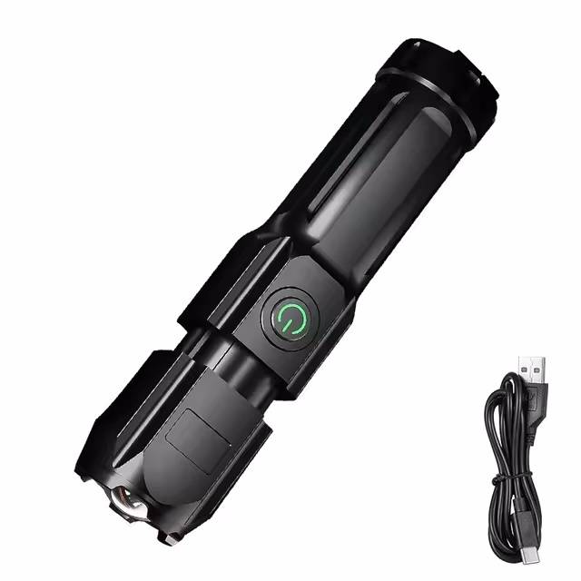 Flash Light Portable Rechargeable Spotlights High Power Rechargeable Led Flashlight Camping Ultra Powerful Flashlight Lamp Work