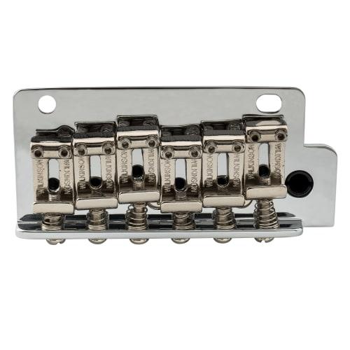 Wilkinson WV2-SB 10.8mm Two-Piece Tremolo Bridge Unit with Vintage Steel Saddles and Full Steel Block for Imported/Japanese Strat Guitars, Chrome
