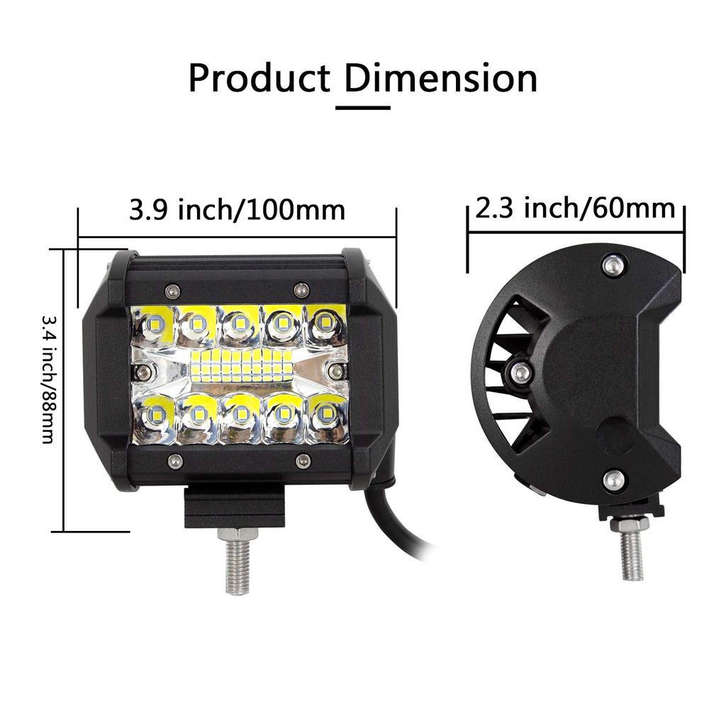 SKYWORLD LED Light Bar, Car Auxiliary Fog Light, 60 W, Work Light, 12 V/24