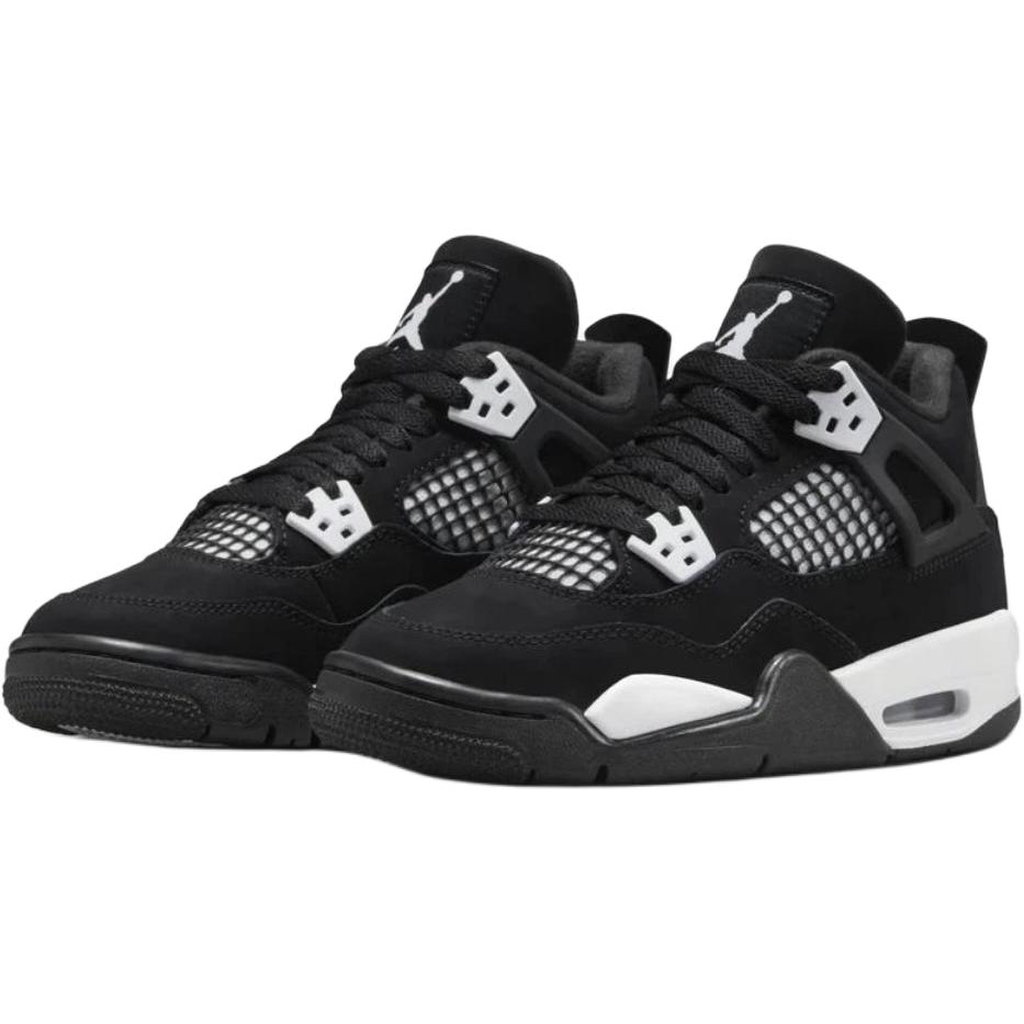Air Jordan 4 Retro GS White Thunder Kinder-Sneaker Schwarz FQ8213-001