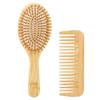 Nan Bamboo Comb Set for Kids: Air Cushion, Wide Tooth, and Pointed Tail Combs - Eco-Friendly and Gentle Massage.