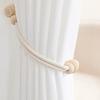 Magnetic Wood Beads Curtain Tieback, Farmhouse Rustic Window Curtain Holders Ties Backs, Handmade Decorative Drape Curtain Holdbacks