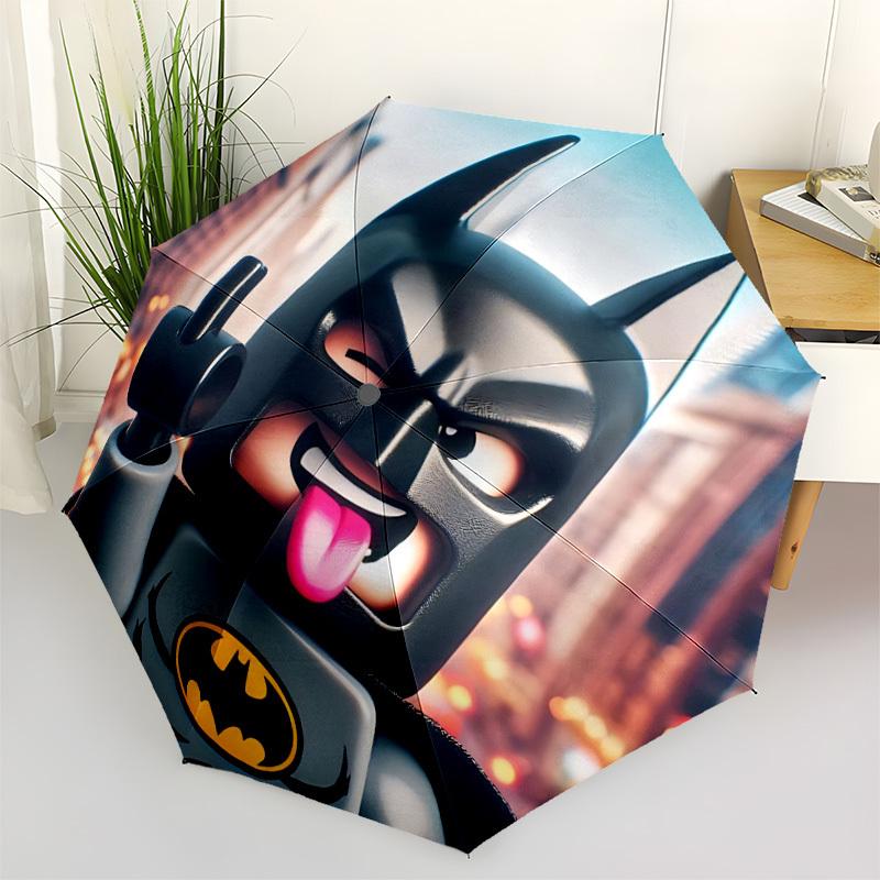 

1pc Batman Logo Automatic Folding Umbrella - Sturdy 8-Rib Polyester Canopy,Sun-Defying Travel Companion yy251023130