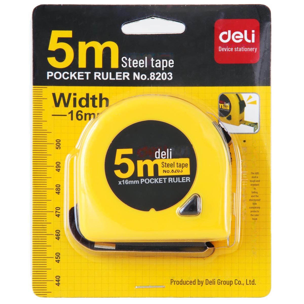 

Deli 8203 5m Steel Tape Measure for Carpentry & Plumbing