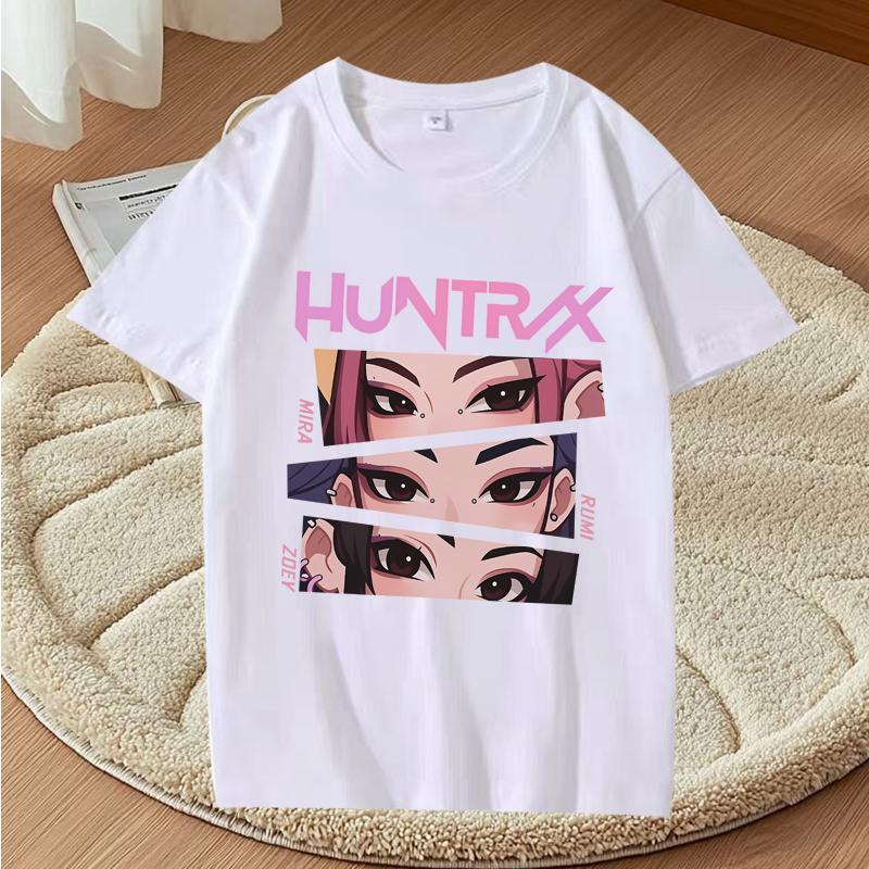 Kpop Demon Hunter Lady Printed T-shirt, Large Animation Street Clothing S