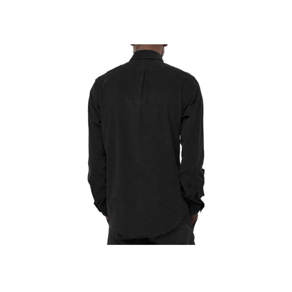 Polo Ralph Lauren Solid Logo Embroidered Long Sleeve Shirt Men Shirts Black 710818761-009