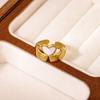 Holding Heat Hands Open Women Adjustable Ring for Enamel
