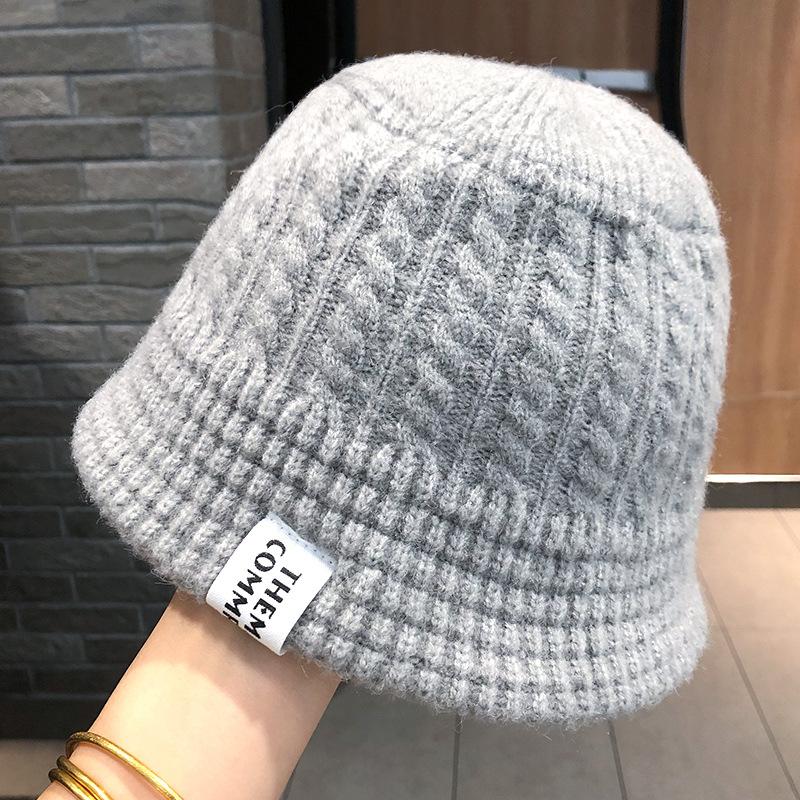 Lace Fisherman Hat for Women In Autumn and Winter Warm Ear Protection Basin Hat  Fashionable Korean Style Face Showing Small Knitted Woolen Hat