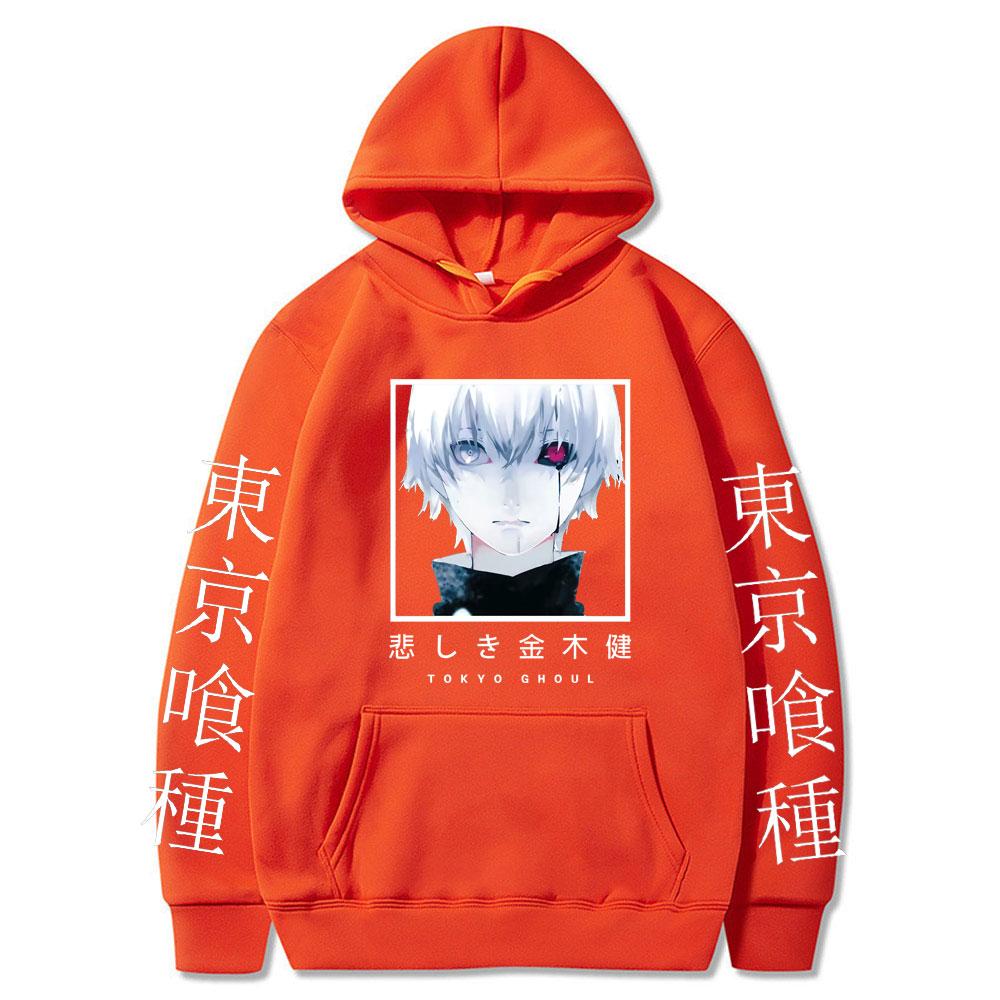 Japonské horké anime Tokyo Ghoul Kaneki Ken Mikina s kapucí Móda Mikiny s potiskem Pánské Retro Street oblečení Unisex Harajuku Mikina pro volný čas