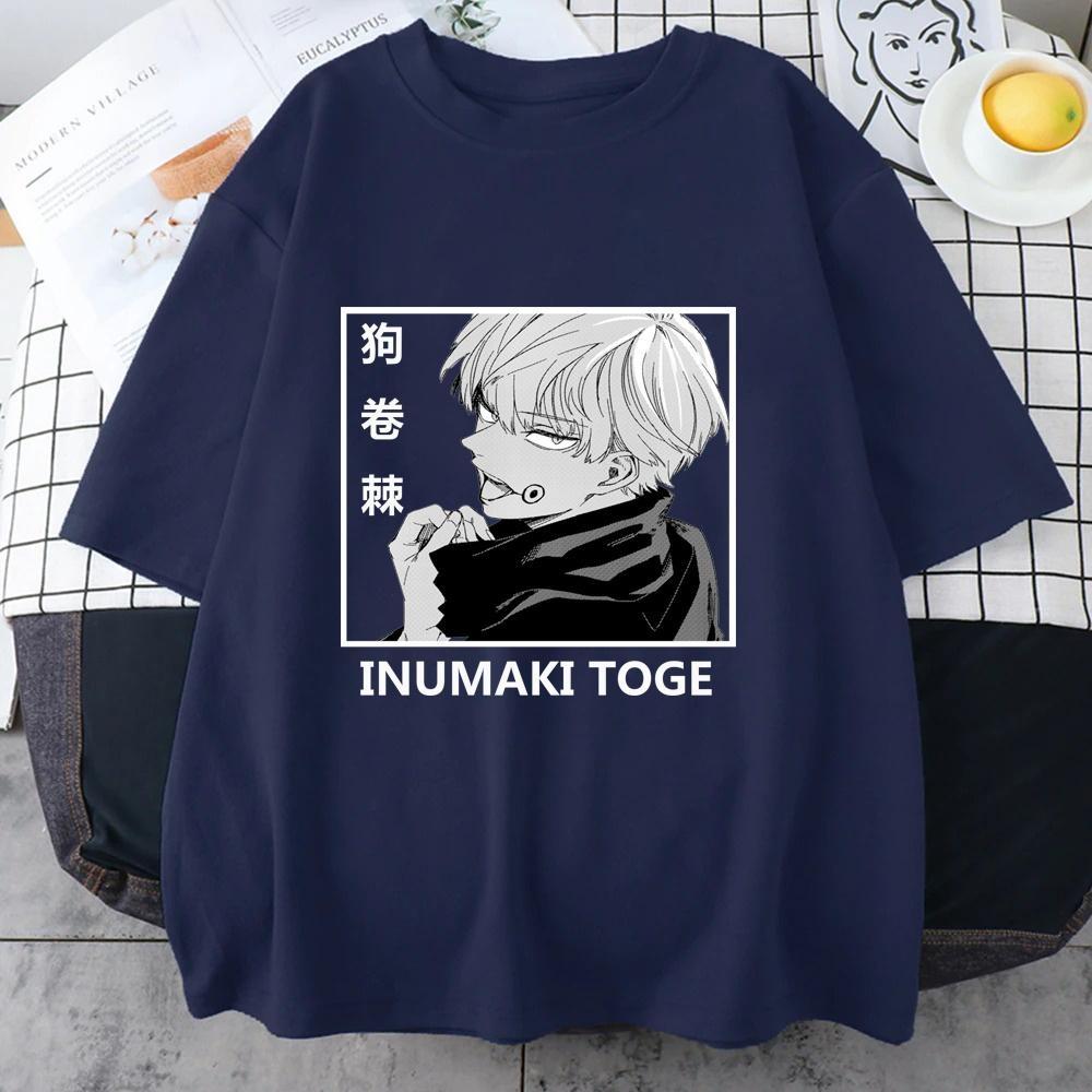 Nová trička s krátkým rukávem s potiskem Inumaki Toge, pánská, dámská, top, letní, anime, Harajuku, s kulatým výstřihem