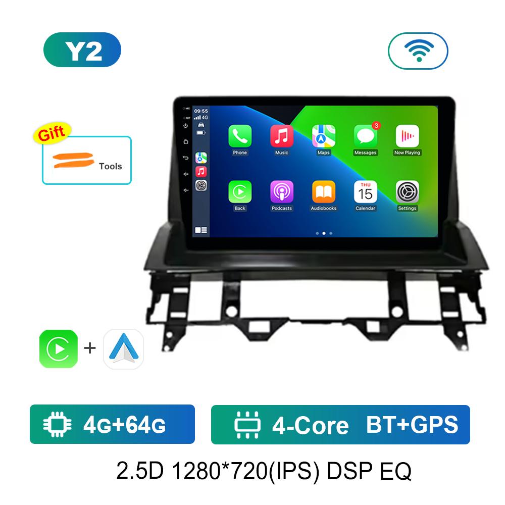 Player multimedia radio auto Android pentru Mazda 6 2002 - 2008 WiFi GPS navigație DSP stereo ecran divizat unitate principală instrumente auto