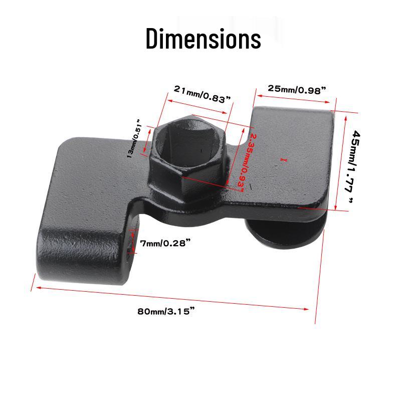 Universal Car Wrench Extender Adapter: 1/2 Inch To 21mm Conversion Tool