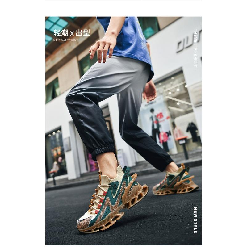 Men's High-Top Blade Sneakers Fashion Sock Collar Athletic Shoes Non-Slip Shock-Absorbing Running Shoes for Outdoor