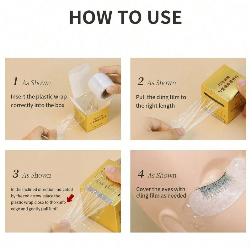 1 Roll Of 42mm*200m Disposable Clear Semi-Permanent Makeup Cover Film, For Eyebrow/Eyeliner/Lip Tattooing Or Microblading