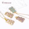 18K Gold Plated Brass Pave Zircon Bear Pendant Necklace Fashion Luxury Women's Necklaces Trendy Jewelry Accessories Gifts
