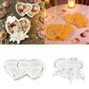 2Pcs Heart Shape Tray Molds Professional Silicones Candle Molds For Resins Casting Jewelry Tray Gypsum Decoration