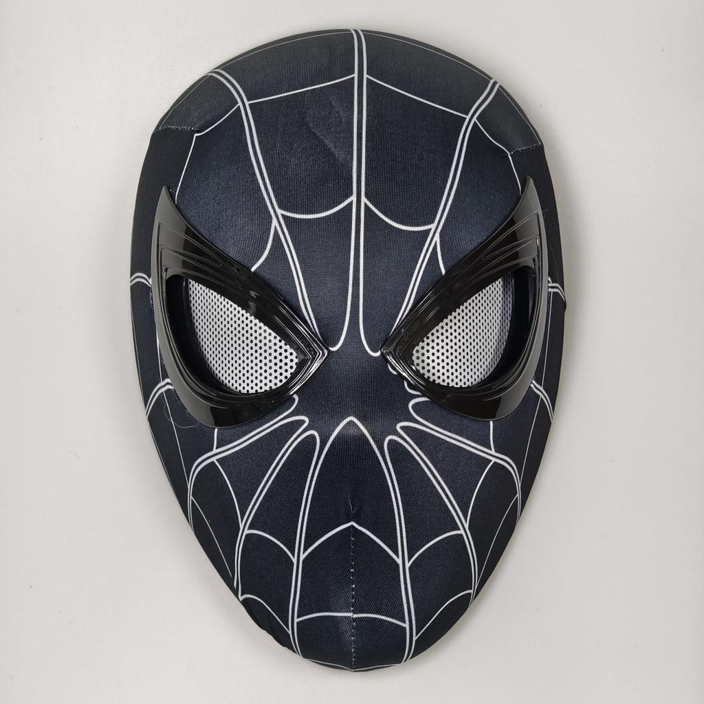 Popular Breathable Spider Man Headset With Chin Operable Blink Touch Glowing Mask Miles Halloween Cosplay Boys Headgear Toy