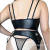 Sexy lingerie, sexy leather jacket, uniform set, pure temptation, no need to remove, hot bed outfit with underwire