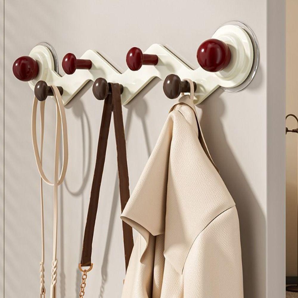 Rustproof Suction Cup Hooks Powerful Suction Waterproof Wall Organizer Rack Portable Plastic Coat Storage Hooks Bathroom